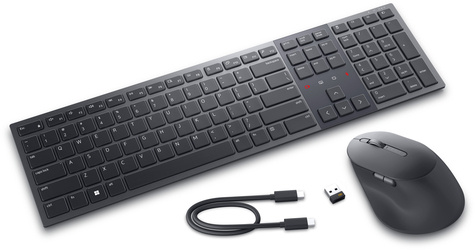 DELL Wireless Keyboard and Mouse Set for the cooperation Premier KM900 - US Layout - Graphite