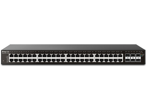 DrayTek VigorSwitch P2540x 48 poorts Gigabit PoE + 6 10G  SFP+ poorten