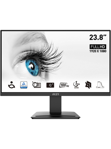 MSI MSI PRO MP2412 Black 23.8i VA Non-touch 2y Warranty 100HZ 4ms HDMI D-Sub No Speaker