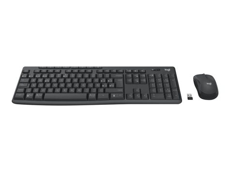 Logitech MK370 Combo for Business - keyboard and mouse set - QWERTY - US International - graphite