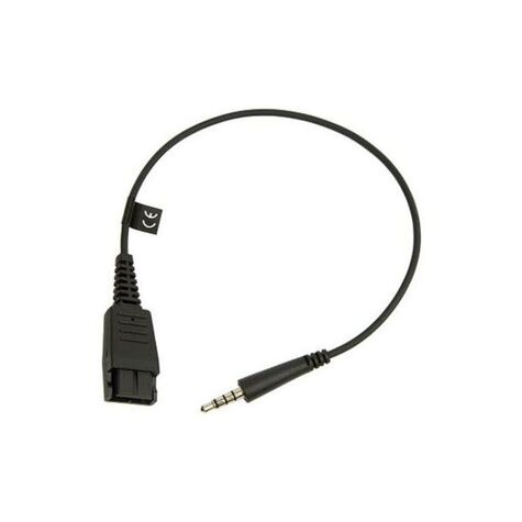 Jabra QD Cord to 3.5mm plug without call controller  e.g. Blackberries, I-Phones