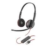 Poly Poly Blackwire C3220 USB-A Black Headset (1 unit in Bulk packaging)