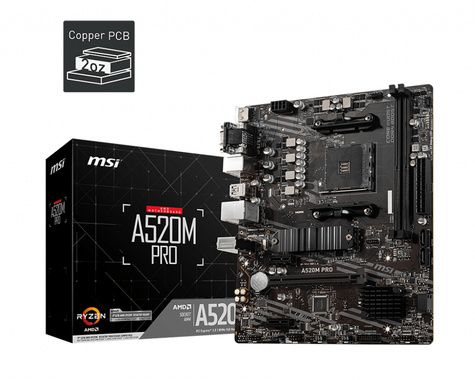 MSI A520M PRO - motherboard - micro ATX - Socket AM4 - AMD A520