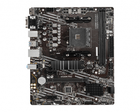 MSI A520M PRO - motherboard - micro ATX - Socket AM4 - AMD A520