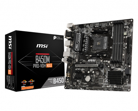 MSI B450M PRO-VDH MAX - motherboard - micro ATX - Socket AM4 - AMD B450