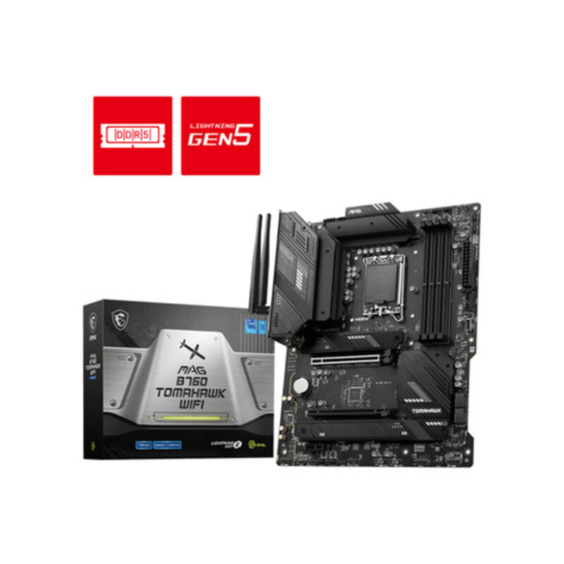 マザーボード MSI MAG B760 TOMAHAWK WIFI DDR5 LGA1700 MSI 1700 MAG B760 TOMAHAWK WIFI - DDR5/3xM.2/DP kopen bij DectDirect