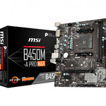 MSI MSI B450M-A PRO MAX - motherboard - micro ATX - Socket AM4 - AMD B450