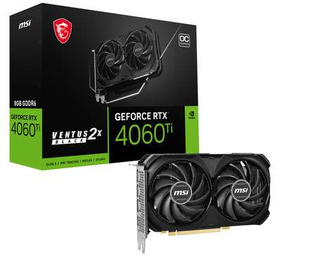 MSI 4060Ti RTX VENTUS 2X BLACK 8GB/3xDP/1xHDMI