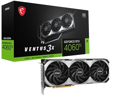 MSI RTX 4060 Ti 8GB MSI Ventus 3X OC GDDR6 3Fan