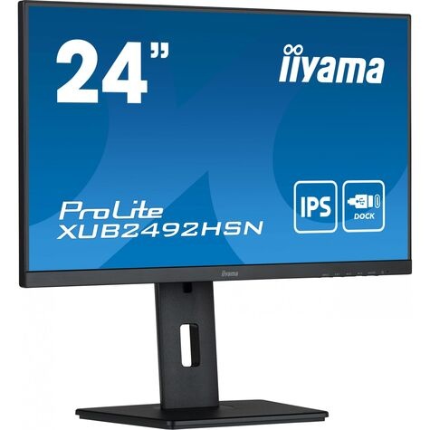 Iiyama ProLite XUB2492HSN-B5 16:9 4ms IPS HDMI DisplayPort USB-C VESA Pivot Speaker FHD Black 61cm/24''