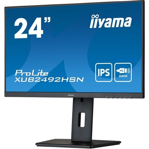 Iiyama ProLite XUB2492HSN-B5 16:9 4ms IPS HDMI DisplayPort USB-C VESA Pivot Speaker FHD Black 61cm/24''