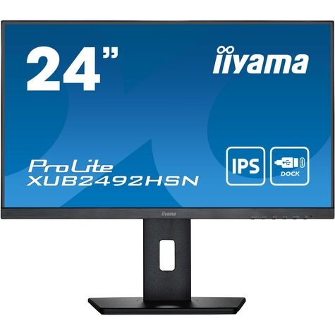 Iiyama ProLite XUB2492HSN-B5 16:9 4ms IPS HDMI DisplayPort USB-C VESA Pivot Speaker FHD Black 61cm/24''