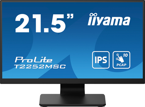 Iiyama ProLite T2252MSC-B2 computer monitor 54,6 cm (21.5") 1920 x 1080 Pixels Full HD LCD Touchscreen Zwart