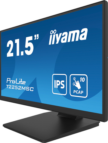 Iiyama ProLite T2252MSC-B2 computer monitor 54,6 cm (21.5") 1920 x 1080 Pixels Full HD LCD Touchscreen Zwart