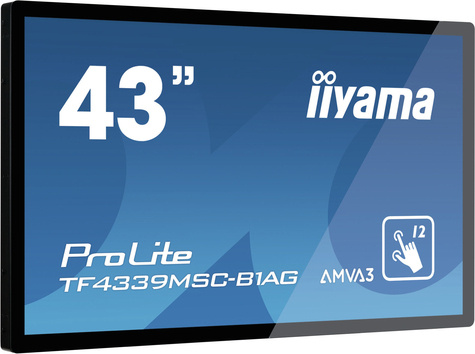 Iiyama ProLite TF4339MSC-B1AG monitor - 43" - 1920 x 1080 Pixels Full HD LED Touchscreen -  Zwart