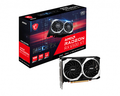 MSI MSI Radeon RX 6500 XT MECH 2X 4G OC - graphics card - Radeon RX 6500 XT - 4 GB