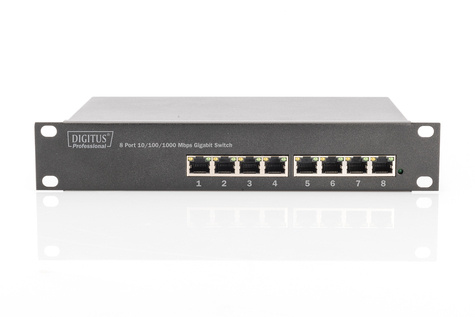 DIGITUS DIGITUS Professional 8-poorts gigabitswitch, 10 inch, onbeheerd