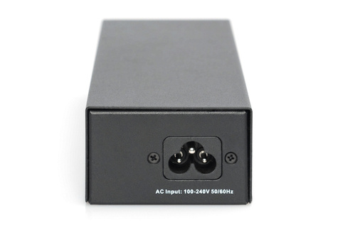 DIGITUS Gigabit Ethernet PoE++ Injector - 802.3bt Power pins: 4/5(+) - 7/8(-) and 3/6(+) - 1/2(-) - 85W