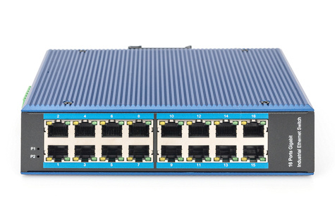 DIGITUS DIGITUS 16-poorts Gigabit Ethernet-netwerkschakelaar, industrieel, onbeheerd
