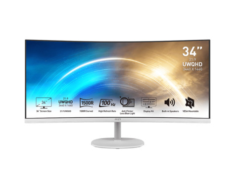 MSI 86,36cm(34") Curved VA UWQHD PRO MP341CQWDE