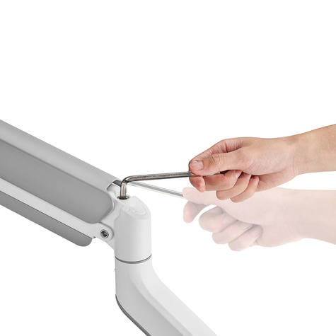 Neomounts Tafelhouder voor gebogen ultrabrede schermen (17"-49") max. 18 kg - volledig beweegbaar - Neomounts wit