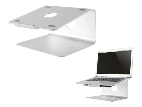 Neomounts Deskstand Laptop/IPAD-Standaard zilver