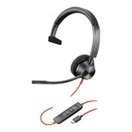 HP HP Poly Blackwire 3310 Monaural Microsoft Teams Certified USB-C Headset +USB-C/A Adapter (212703-01)