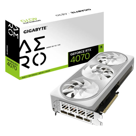 Gigabyte Gigabyte RTX4070 AERO OC V2       12GB GDDR6X HDMI 3xDP