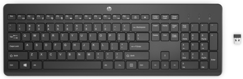 HP 230 Wireless Keyboard Black QWERTY