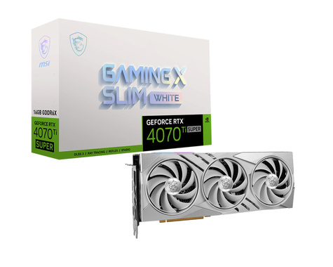 MSI VGA MSI RTX4070TI SUPER 16GB Gaming X Slim WHITE