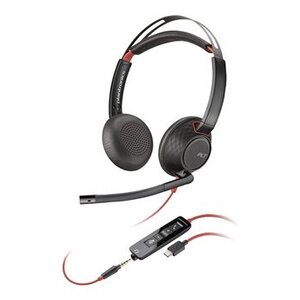 Poly Poly Blackwire 5220 Stereo USB-C Headset +3.5mm Plug +USB-C/A Adapter (207586-201)