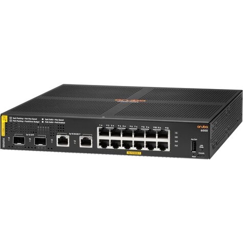 HPE Aruba 6000 12G + 2G/2SFP PoE+ (139W) Switch M RM