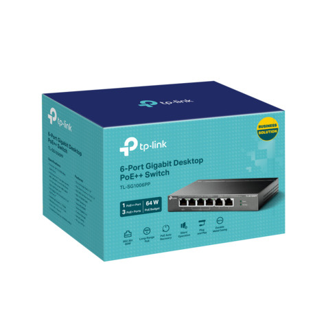 TP-Link TP-Link 6-Port Gigabit Desktop Switch with 3-Port PoE+ and 1-Port PoE++