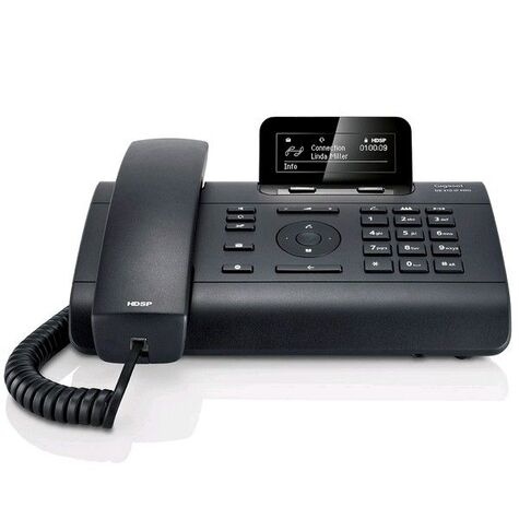 Gigaset DE310 IP Pro, Black VoIP deskphone with display+ powersupply