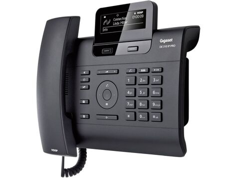 Gigaset DE310 IP Pro, Black VoIP deskphone with display+ powersupply