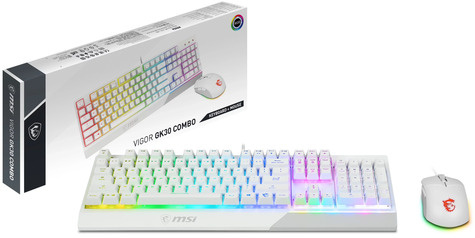 MSI Vigor GK-30 Combo Gaming Keyboard WHITE - QWERTY Italiaans