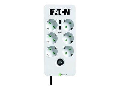 Eaton Protection Box 6 USB DIN - surge protector - 2500 Watt