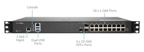 SonicWall NSA 2700 Managed L2 Gigabit Ethernet (10/100/1000) 1U Zwart