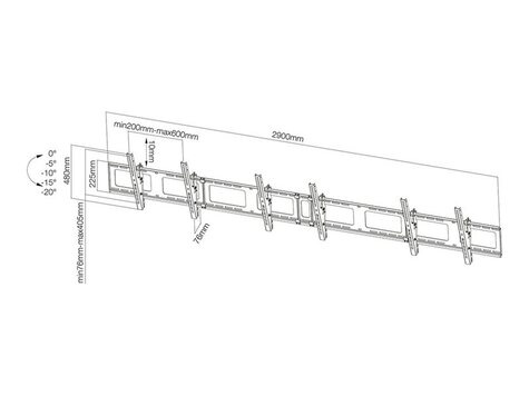 Neomounts KEYB-V200 - voor toetsenbord/muis - zwart