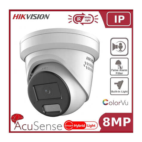 Hikvision DS-2CD2347G2H-LISU/SL(4mm)(eF) Turret 4MP Smart Hybrid Light