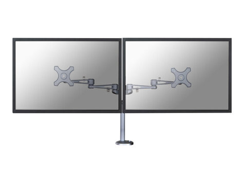 Neomounts FPMA-D935DG - voor 2 LCD-schermen - zilver