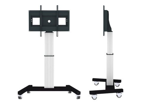 Neomounts PLASMA-M2500 wagen - gemotoriseerd - voor plat scherm / mediaspeler / mini-pc - zilver