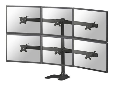 Neomounts FPMA-D700DD6 stand - voor 6 LCD-displays - zwart