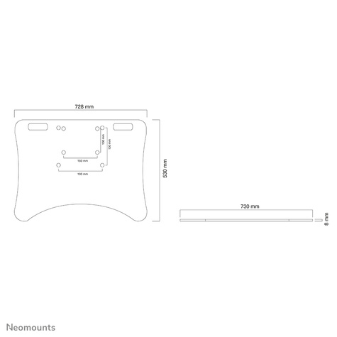 Neomounts PLASMA-M2500FPLATE - zilver