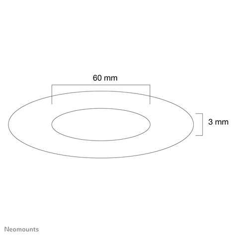 Neomounts Afdekrozet voor FPMA-C200/PLASMA-C100. zilver