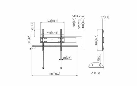 VOGELS PFW 4500 WANDSTEUN Antidiefstal