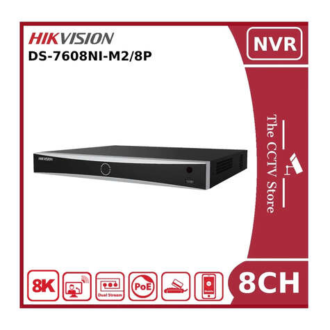 Hikvision DS-7608NI-M2/8P NVR 8Kanal 8K