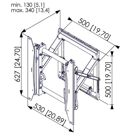 VOGELS PFW 6875 - voor videowand - zwart