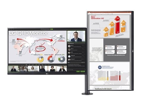 LG LG Ergo Dual 27QP88DP-BS - LED-monitor - QHD - 27" - HDR