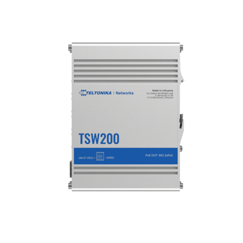 Teltonika 8+2P Teltonika TSW200 Industrial GSwitch 8x PoE+ (240W) 2x SFP